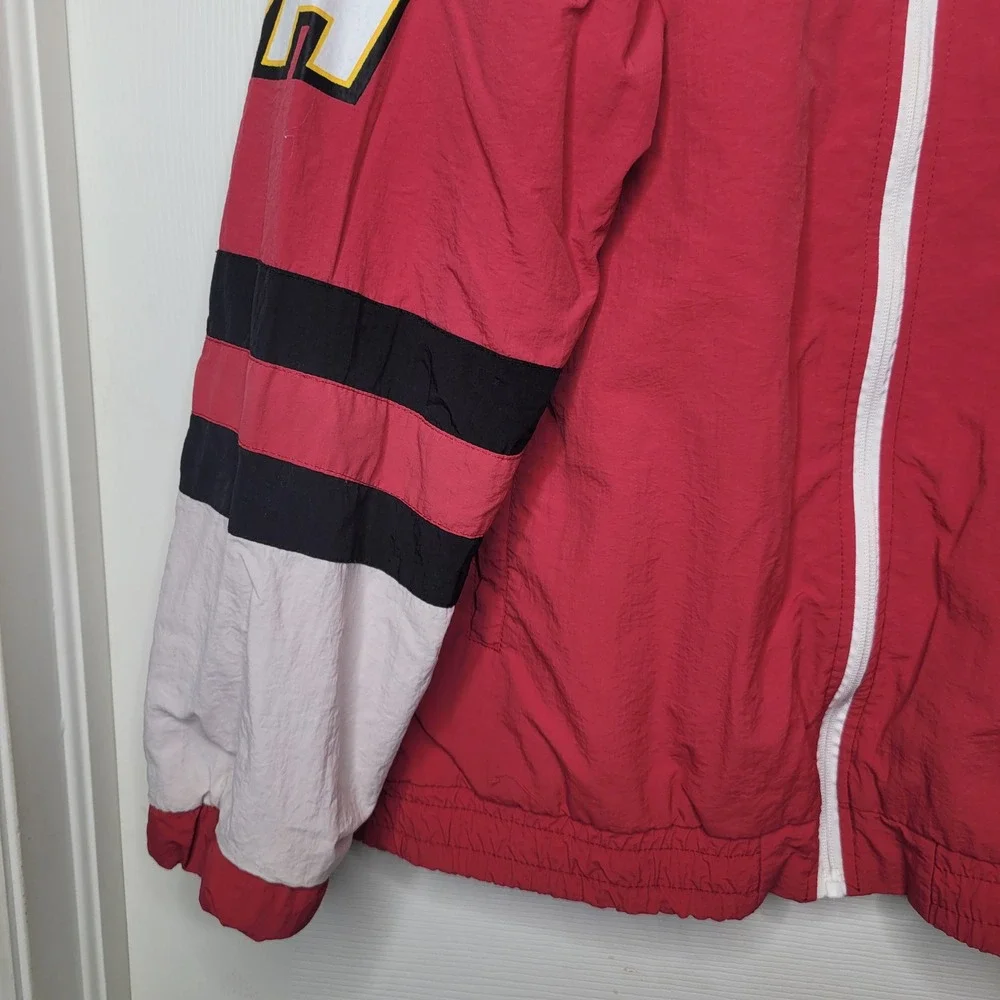 NBA Miami Heat Windbreaker Mens L Colorblock Hooded Full Zip Jacket